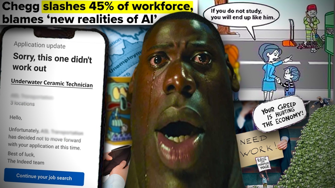 YouTube post by @wheresdav for Sphinx LLC. Caption reads: Gen Z - The Employment Epidemic....