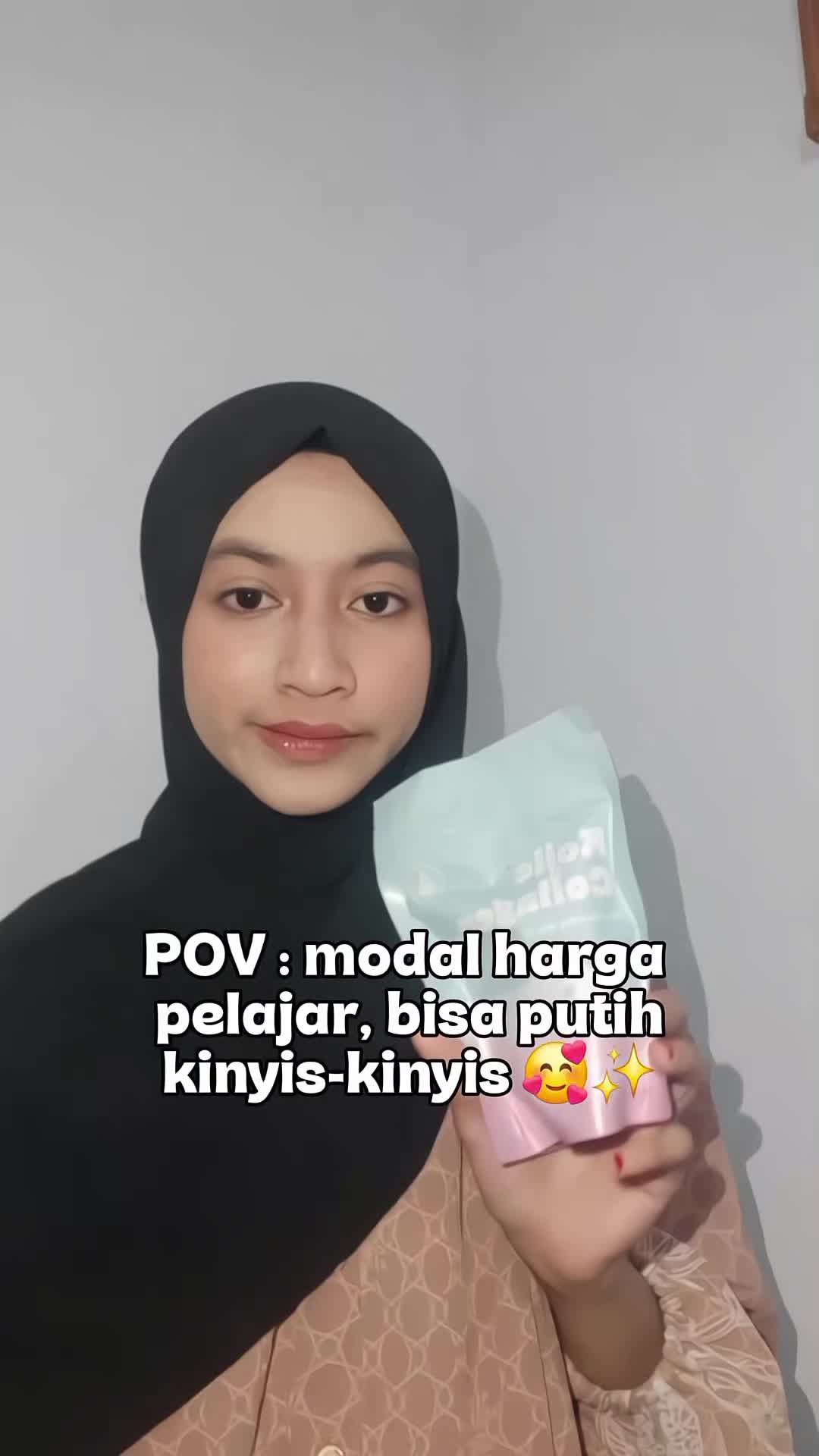 TikTok post by @sryn27_ for Kojic Plankton Original. Caption reads: @kojicplanktonoriginal #collagen #mencerahkankulit....