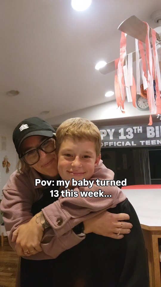 Instagram post by @rose.tuers for FROWNIES. Caption reads: [...] for more info! #13goingon30 #momlife....