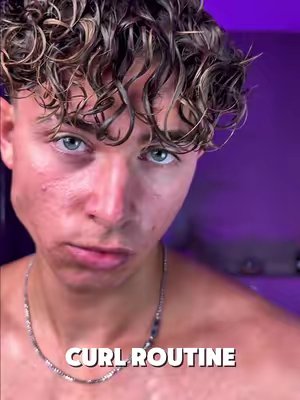 TikTok post by @leon_stazaev for Bali Curls. Caption reads: |Anzeige| Curly hair routine 🧑🏼‍🦱 @Bali Curls....