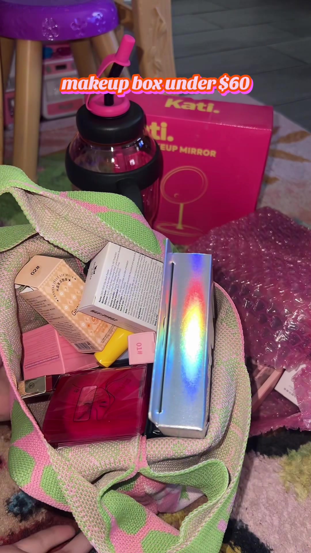 TikTok post by @lozanohiyara for Kati Beauty NYC. Caption reads: [...] #makeupessentials #fypシ゚viral @Kati Beauty....