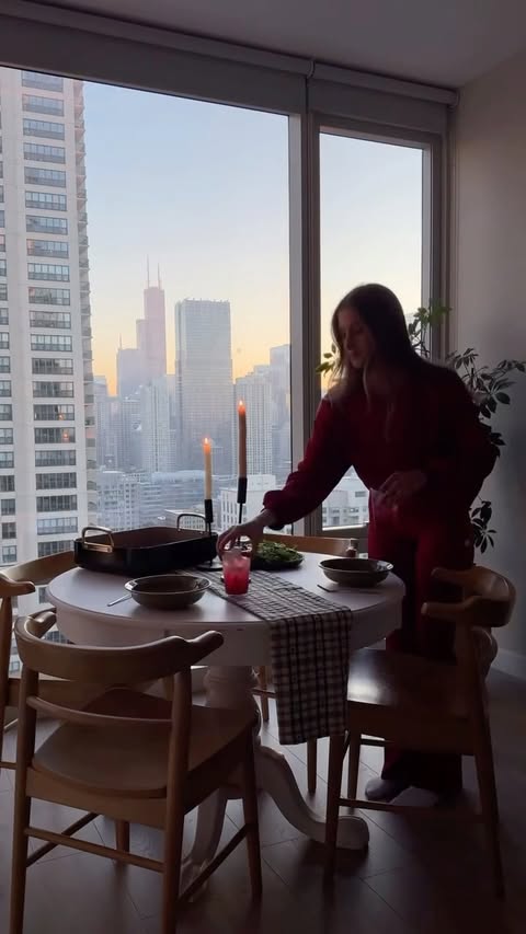 Instagram post by @averyday.eats for Caraway Home. Caption reads: The holiday season is the perfect time for cozy....