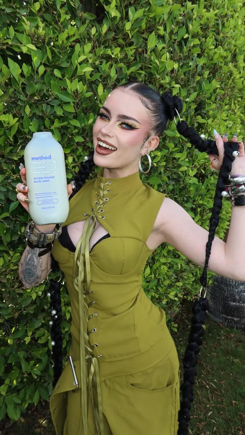 Instagram post by an influencer for method. Caption reads: [...] and i’m not making this up 🫶 #methodpartner....