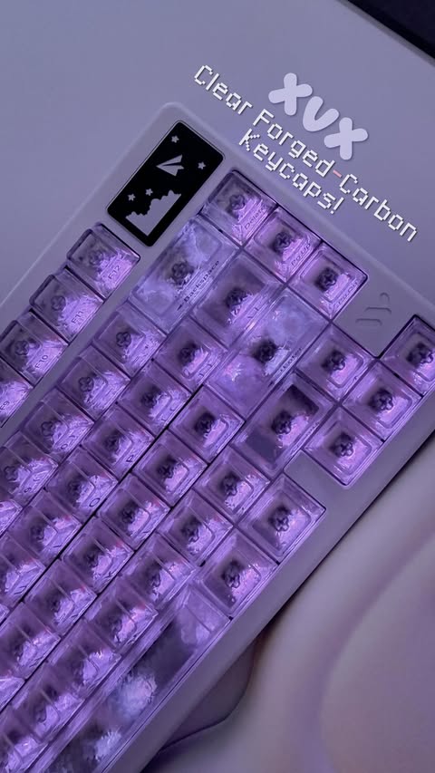 Instagram post by an influencer for XVX Keyboard. Caption reads: Another stunning keycap set from @xvx__keyboard 😍....