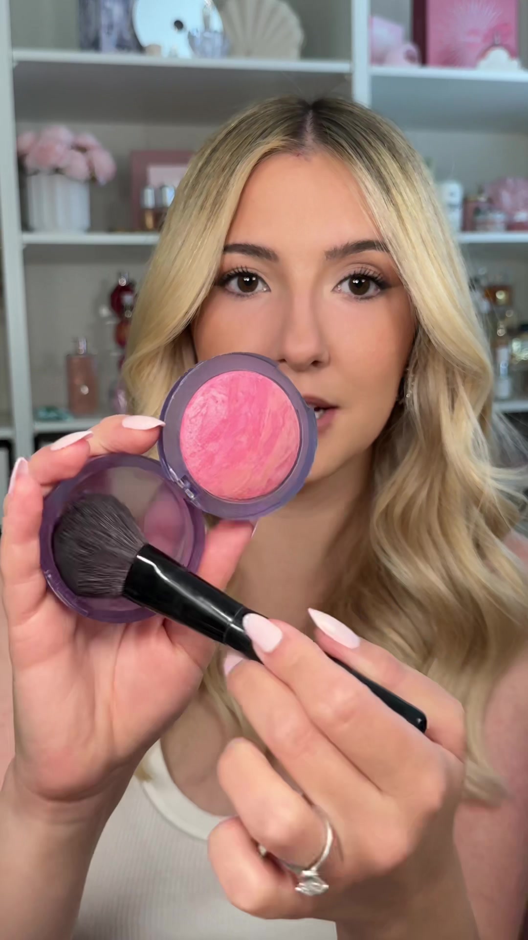 TikTok post by @brooklynkayemakeup for Kosas. Caption reads: @Kosas Blush is Life Baked Dimensional [...].