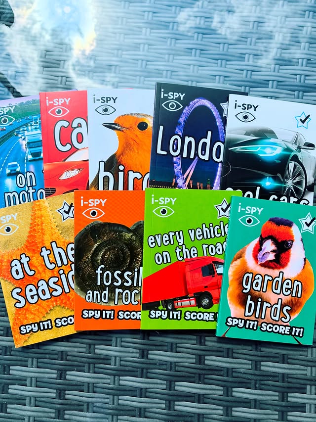 Instagram post by @ourtripswithtwo for Collins4Parents. Caption reads: These I-Spy books from @collins4parents are....