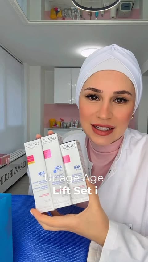 Instagram post by @dr.rama_albeik for Uriage. Caption reads: [...] blistavu i zategnutu kožu! ✨
U saradnji sa....