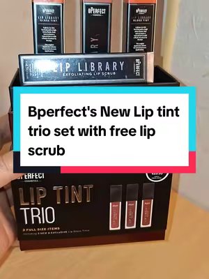 TikTok post by @shannonsfinds94 for BPerfect. Caption reads: Bperfect's New Lip tint trio set with free lip....