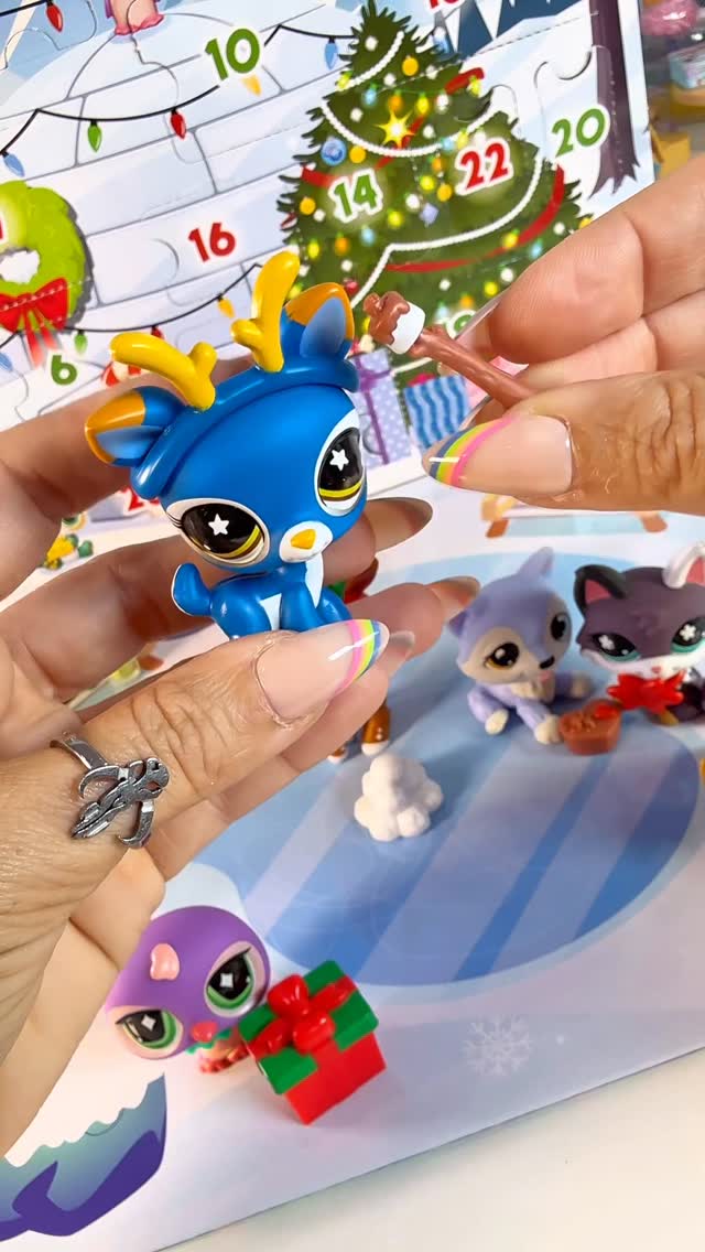 Instagram post by an influencer for Basic Fun!. Caption reads: Littlest Pet Shop Deluxe Holiday Calendar #gifted....