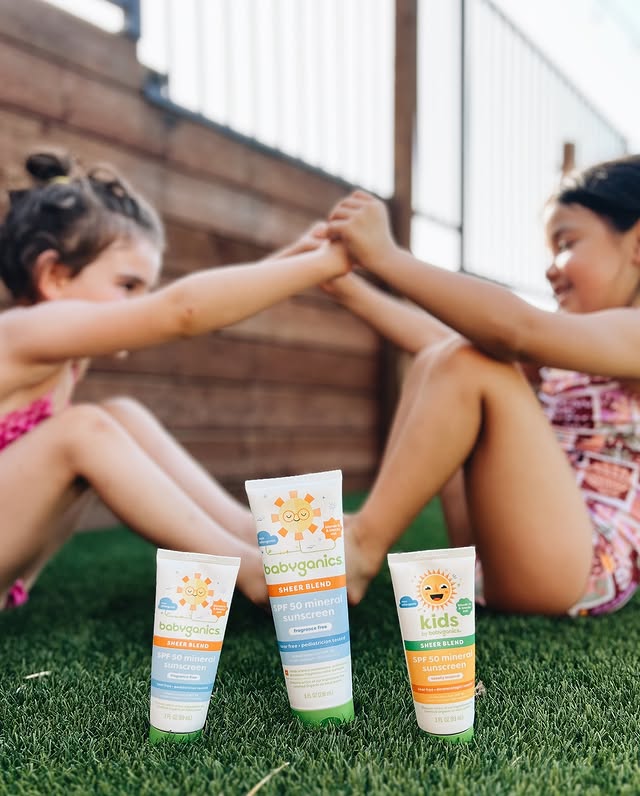 Instagram post by @tribe.adventures for babyganics. Caption reads: [...] 𝙣𝙚𝙬 𝙨𝙪𝙢𝙢𝙚𝙧 𝙨𝙞𝙙𝙚𝙠𝙞𝙘𝙠 ‌....