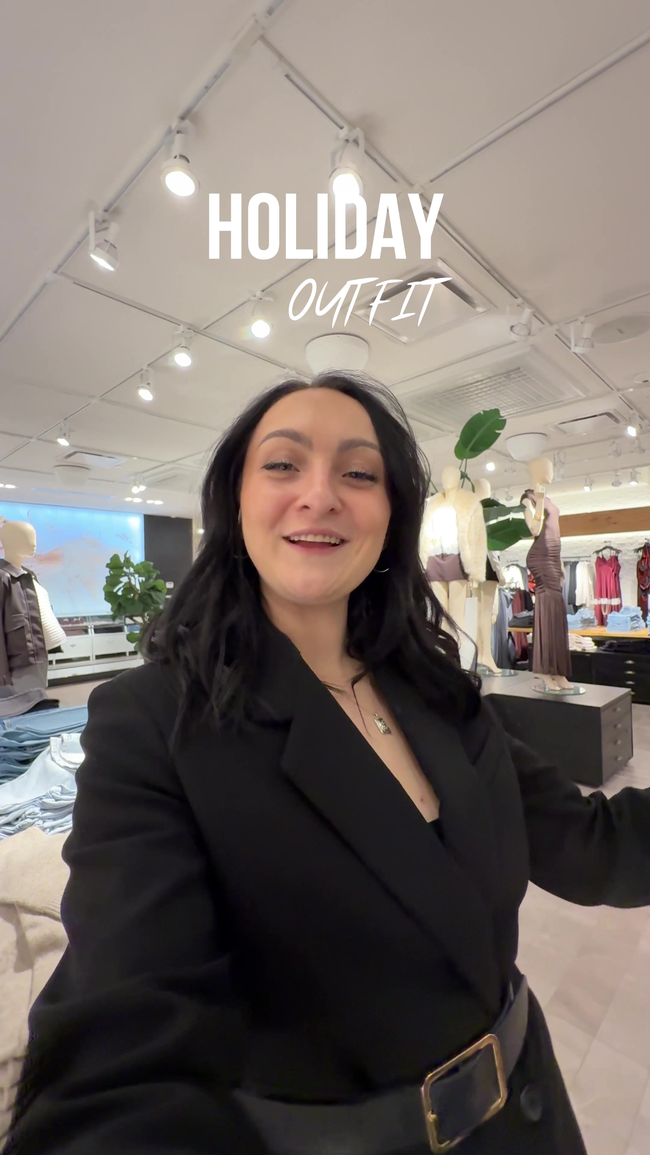 TikTok post by @sarahmaudeb for Dynamite Clothing. Caption reads: the @D Y N A M I T E girls (& oli) holiday....