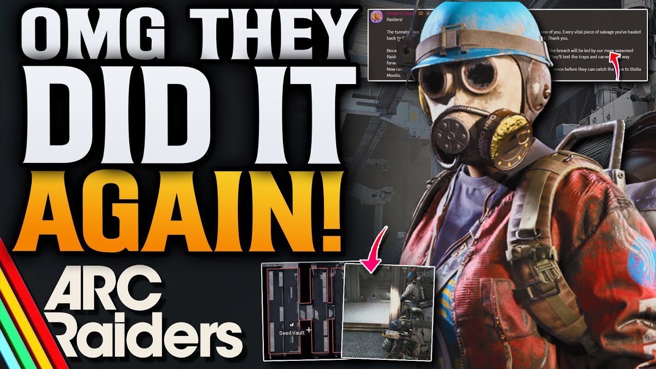 YouTube post by @cloudplays for Instant Gaming. Caption reads: ARC Raiders Did It Again! Free Cosmetics! New....
