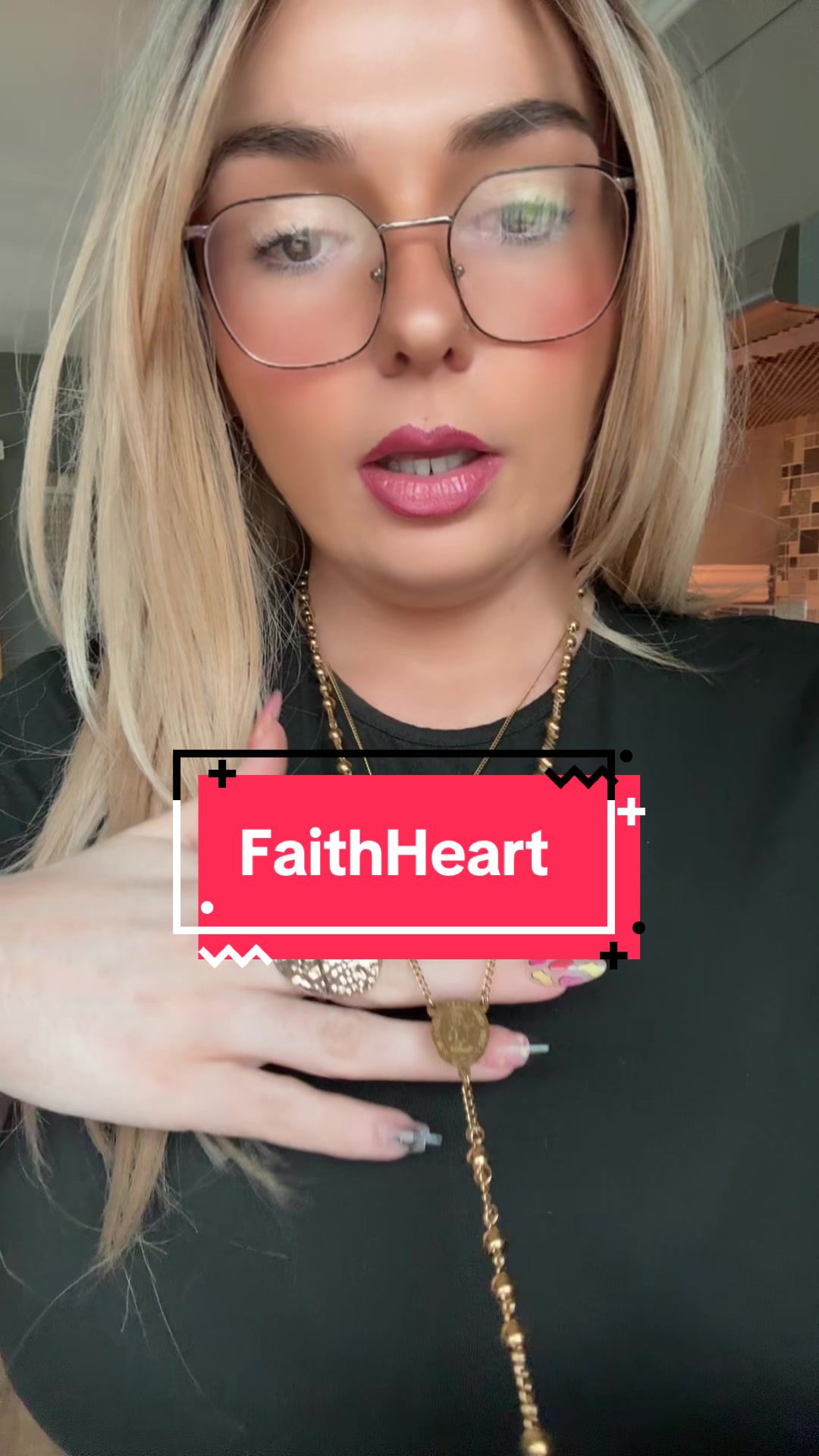 TikTok post by @zaraamarieee for FaithHeart Jewelry. Caption reads: @FaithHeart Jewellery Thank you for these STUNNING....