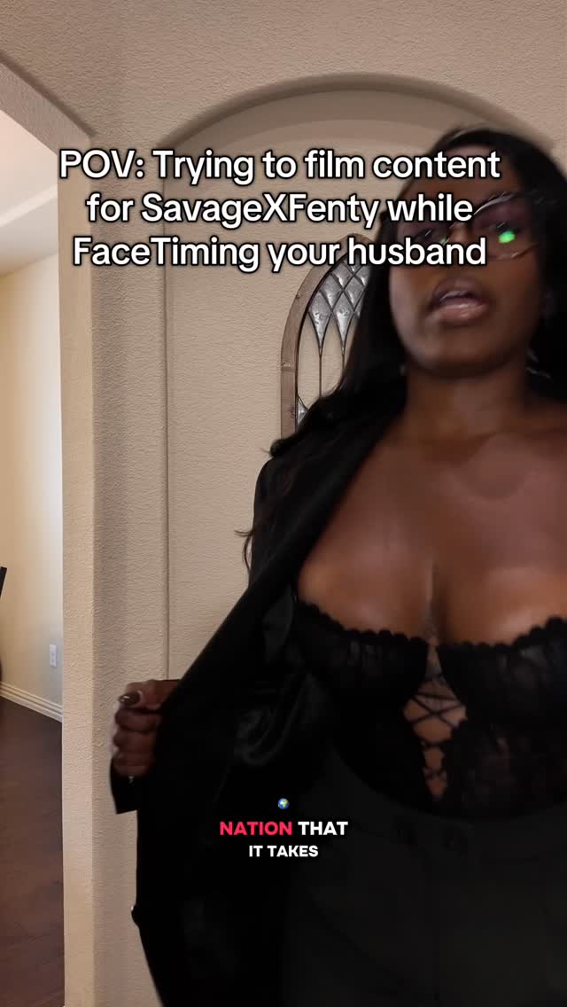 Instagram post by @ucancallmeveeig for Savage X Fenty. Caption reads: We’re still technically newly weds sooooo new....