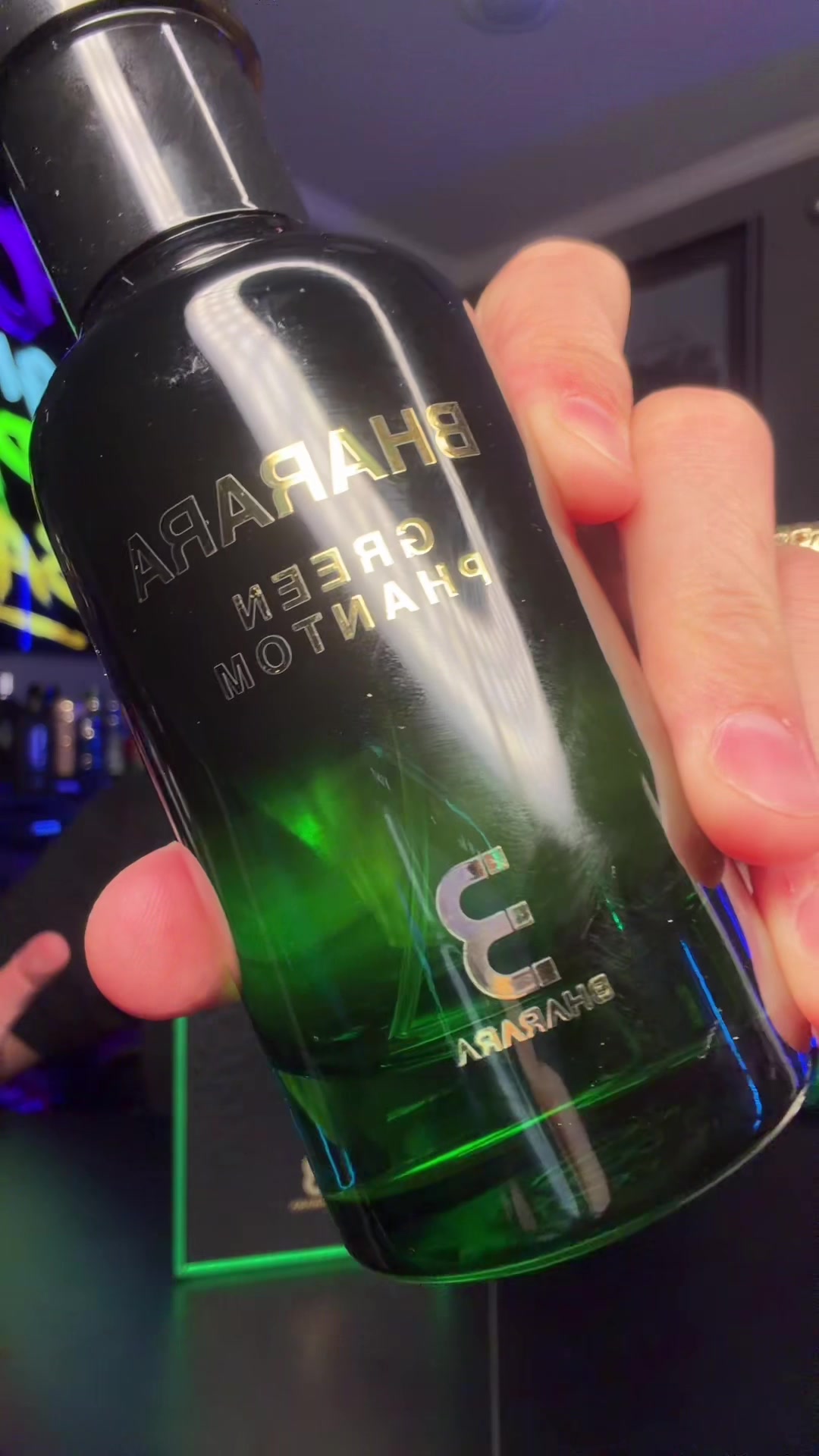 TikTok post by @409fragrance_reviews for Bharara Beauty. Caption reads: One moment. Alright, here we go. @Bharara Beauty....