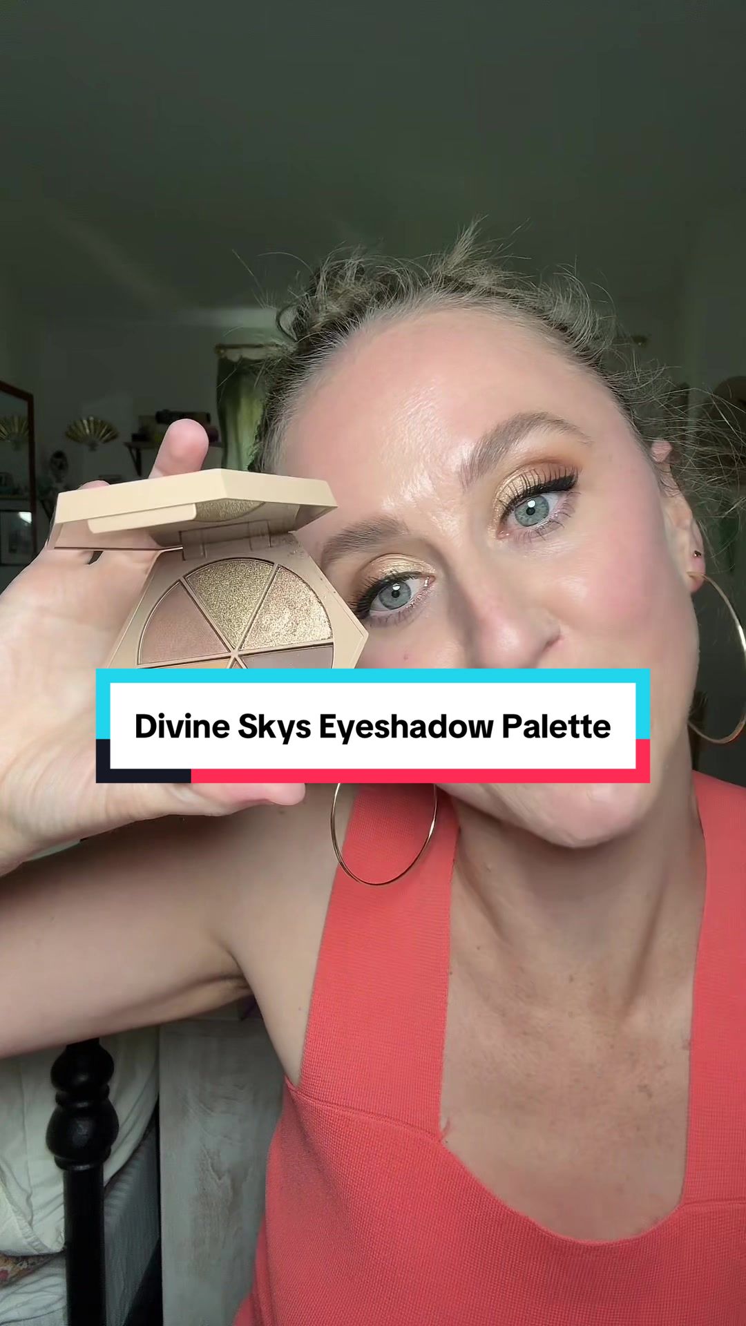 TikTok post by @thestylegalval for EM Cosmetics. Caption reads: [...] palette in the color Davinci from @EM....