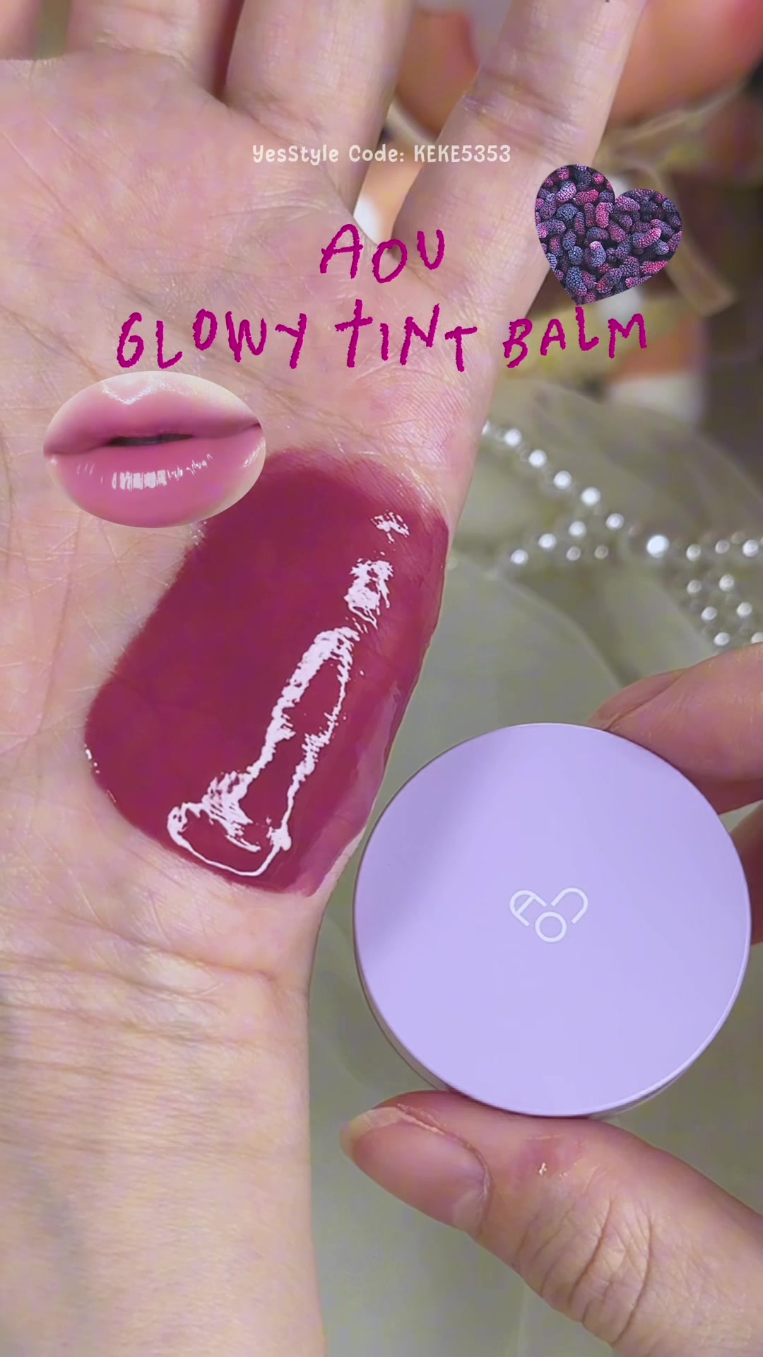 TikTok post by @keykaykeyy for HEMEKO. Caption reads: [...] really like this too! @AOU Cosmetics @HEMEKO....