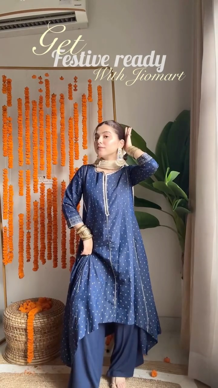 Instagram post by @inehabhandari for JioMart. Caption reads: Festive season comes with endless styling! 
I....