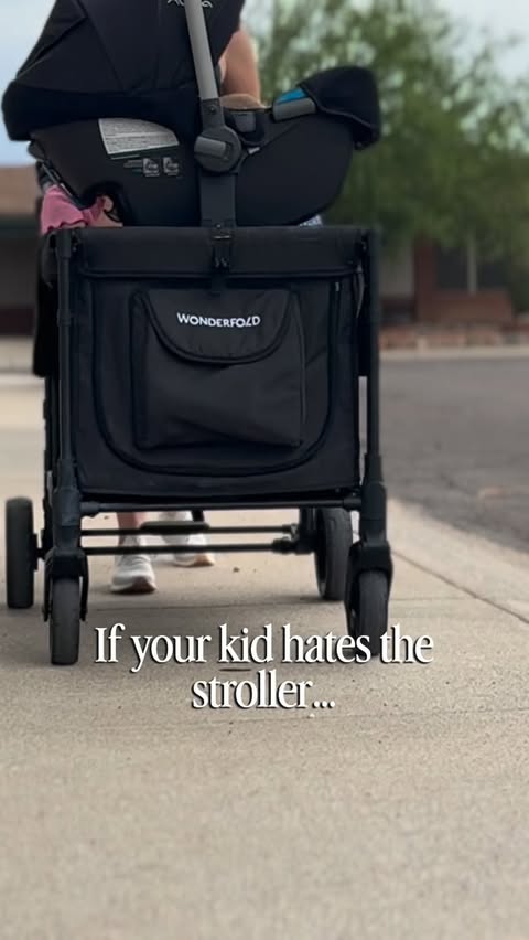 Instagram post by @the_stroller_mom for WonderFold. Caption reads: [...] to save. Now there is no denying my....
