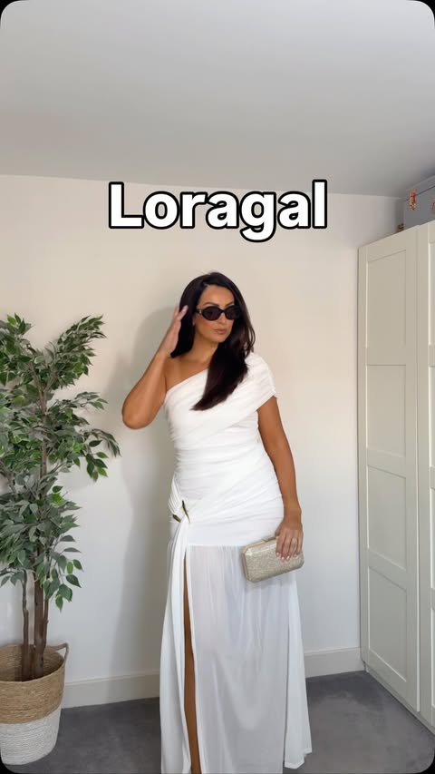Instagram post by @lauraunsworthstyle for Loragal. Caption reads: [...] feels extra special 🤍🥂 Shop my looks....