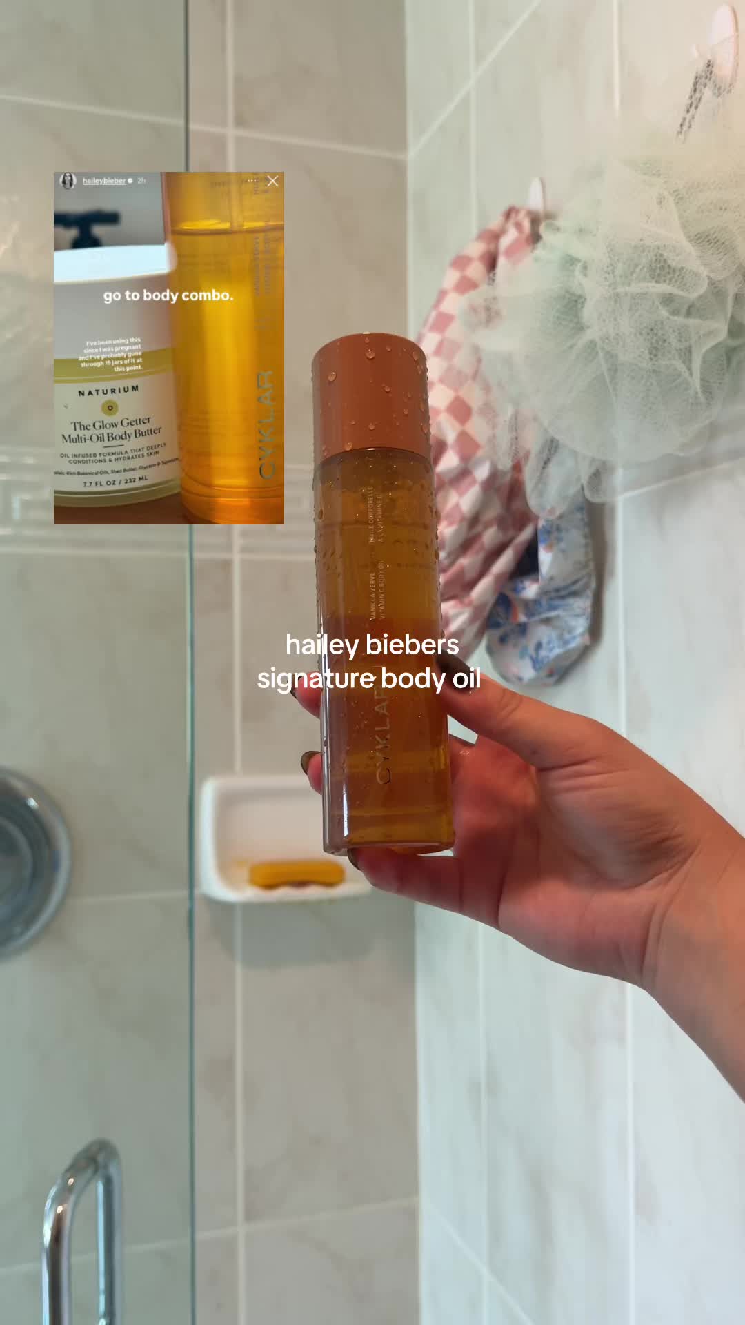 TikTok post by @gracesynod_ for CYKLAR. Caption reads: [...] c vanilla verve body oil by cyklar has an....