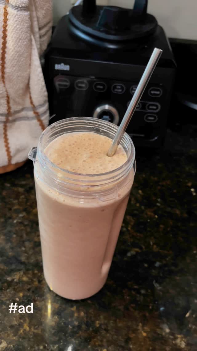 Instagram post by @evanssnest for EarthChimp. Caption reads: #ad Earth Chimp sent me this protein powder to try....