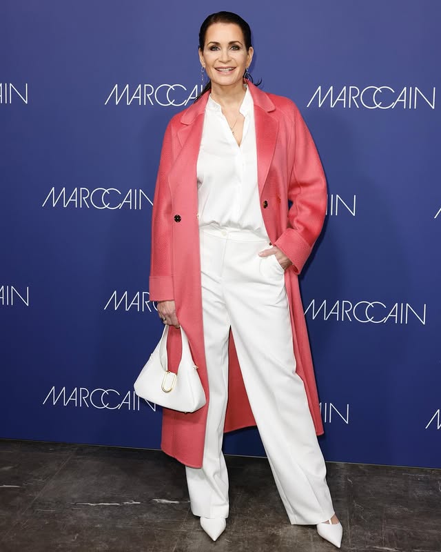Instagram post by @anjakling_official for Marc Cain. Caption reads: Thanks for having us @marccain Love this look 🫶🏼....