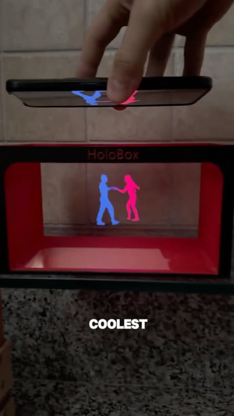 Instagram post by @3d_printall for ELEGOO. Caption reads: 3D printed HoloBox with @elegoo Centauri Carbon 2....