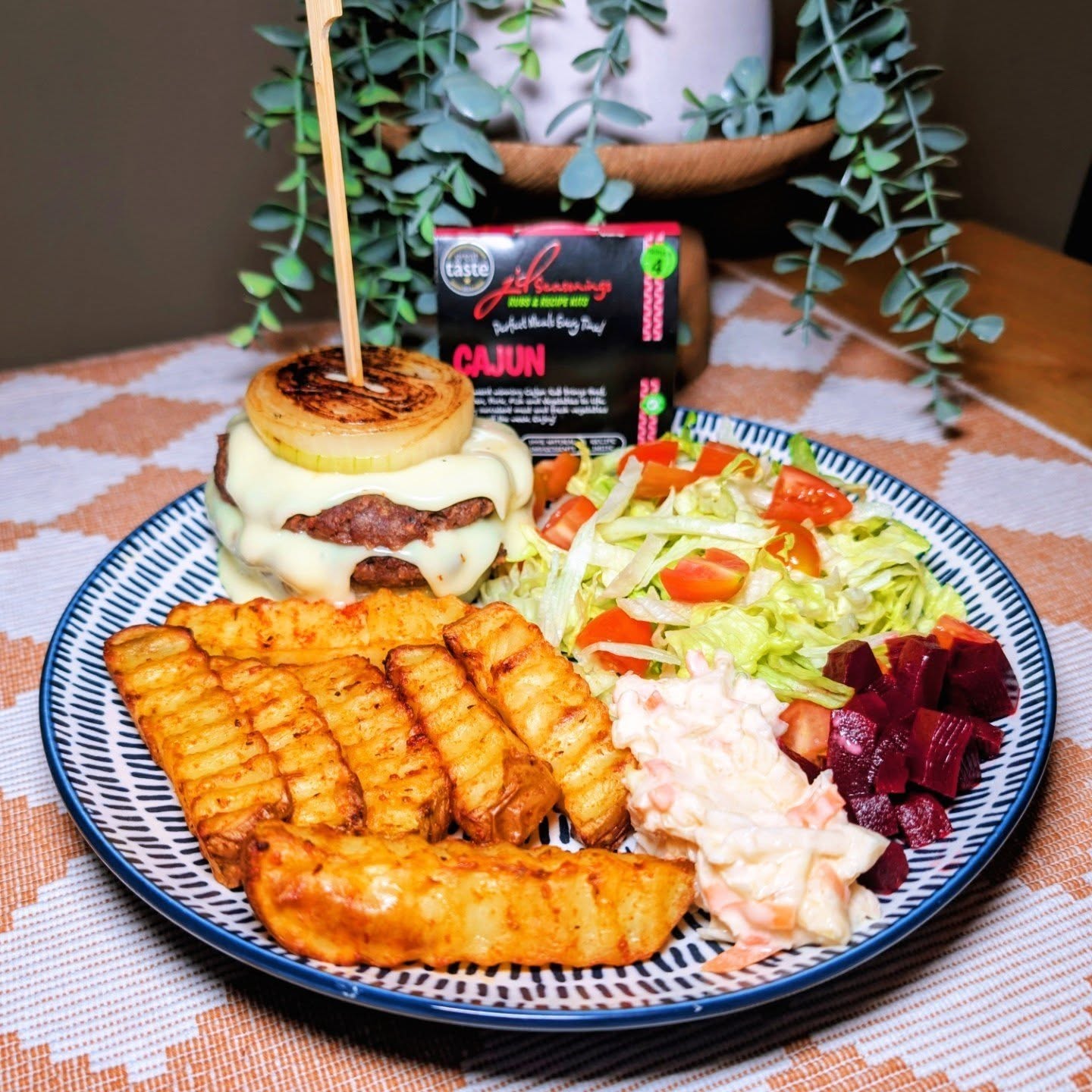 Instagram post by @its_never_too_late_to_restart for JD SEASONINGS. Caption reads: Friday only means one thing, Fakeaway!

Bunless....