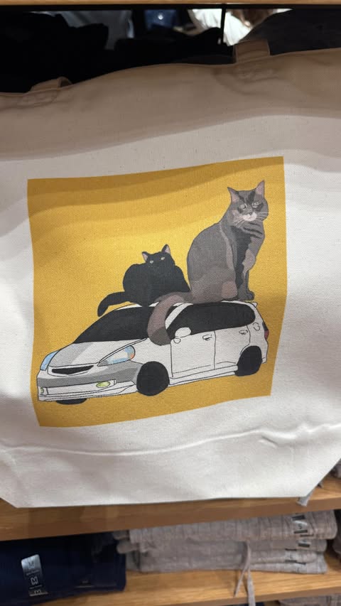 Instagram post by @michellevillafuerte for UNIQLO. Caption reads: GIFT IDEA: Custom @uniqlo @uniqlousa Tote Bag or....