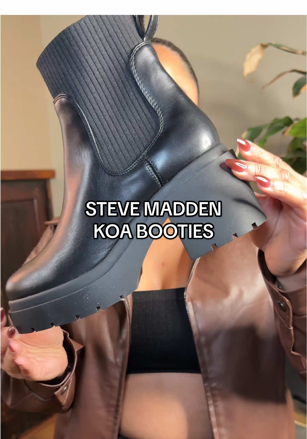 TikTok post by @shantemercedes for Steve Madden. Caption reads: These Steve Madden KOA Boots 🤩 So fabulous &....