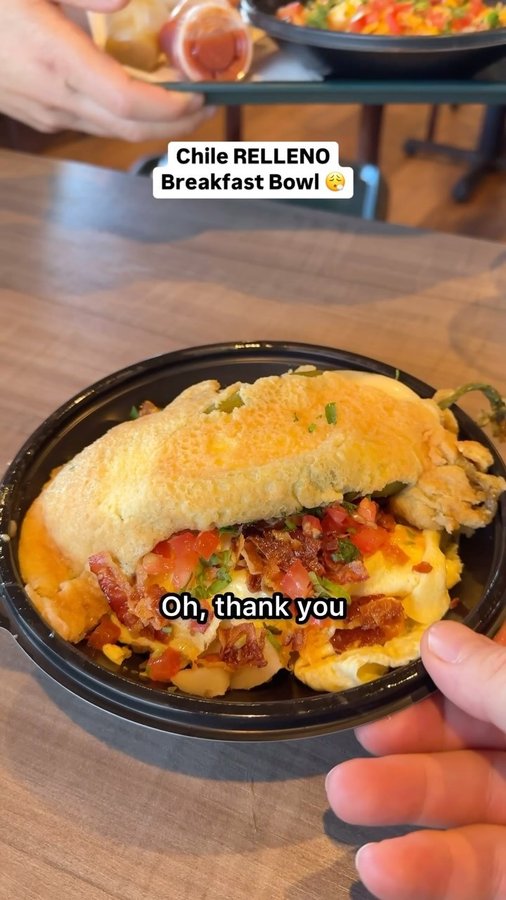 Instagram post by @foodbeast for Miguel's Jr. Caption reads: @miguels_jr just launched BREAKFAST BOWLS and....