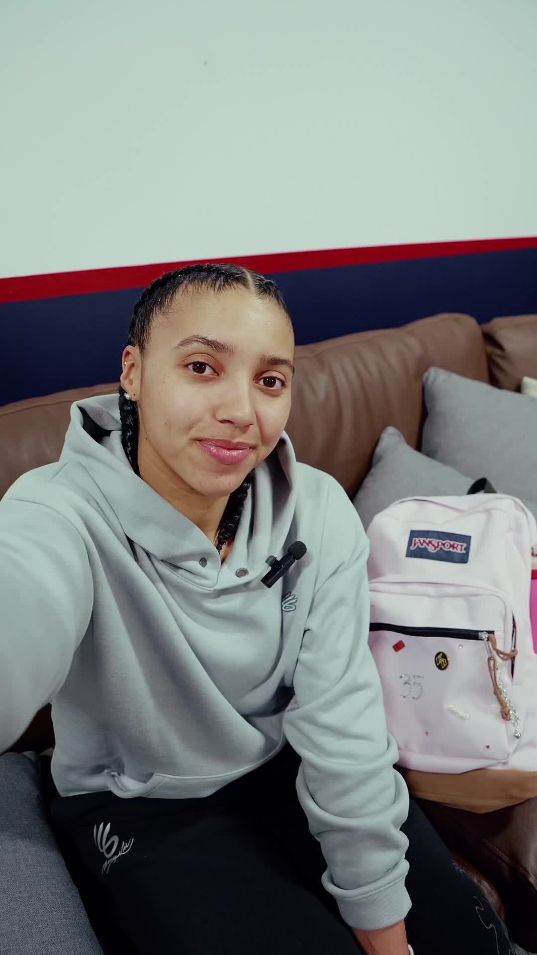 TikTok post by @azzi35 for JanSport. Caption reads: Come spend the day with me and my @JanSport as I....