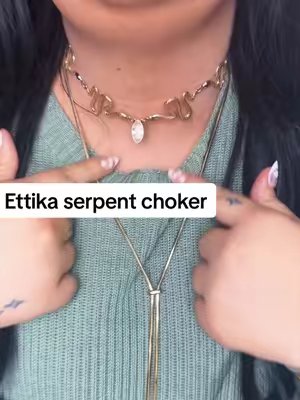 TikTok post by @bestiebuysitfirst for Ettika. Caption reads: [...] piece in my daily necklace stack ⚡️ @Ettika....