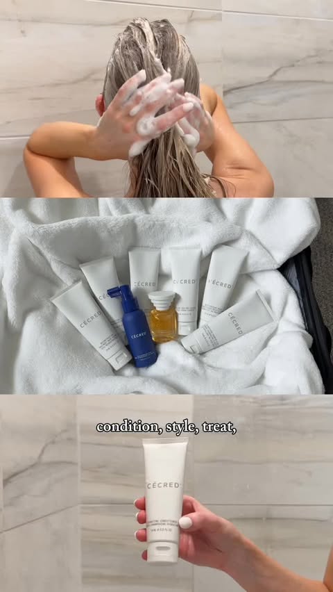 Instagram post by @ugcemilys for CÉCRED. Caption reads: I don’t play when it comes to haircare so the fact....
