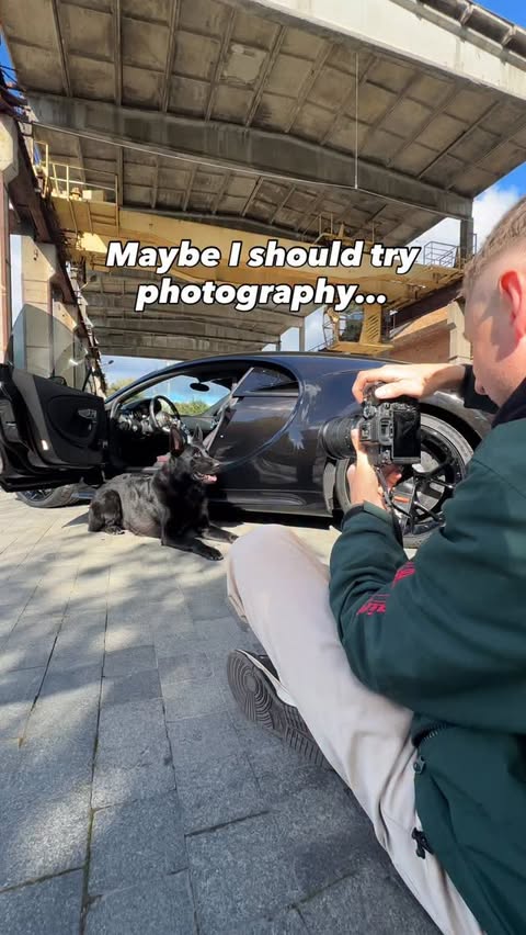 Instagram post by @arnoldasivanauskas for carVertical. Caption reads: How does this attempt look to you? 🤔

#bugatti....