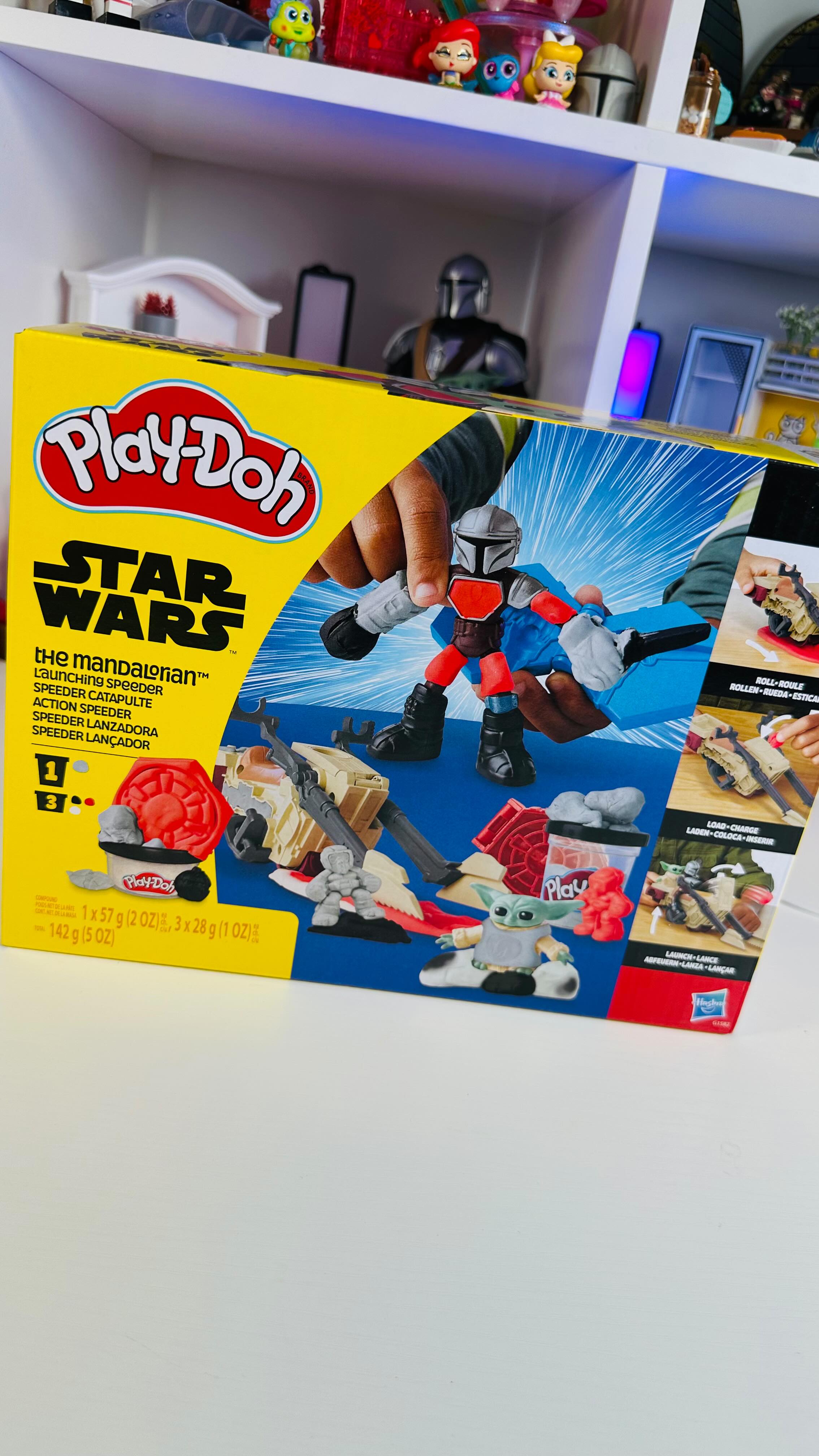 Instagram post by @dreamteamsworld for Play-Doh. Caption reads: Star Wars Play-Doh The Mandalorian Set #starwars....
