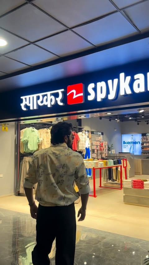 Instagram post by @bhushangunjal25 for SPYKAR. Caption reads: Go pick your favorite from Spykar’s latest....