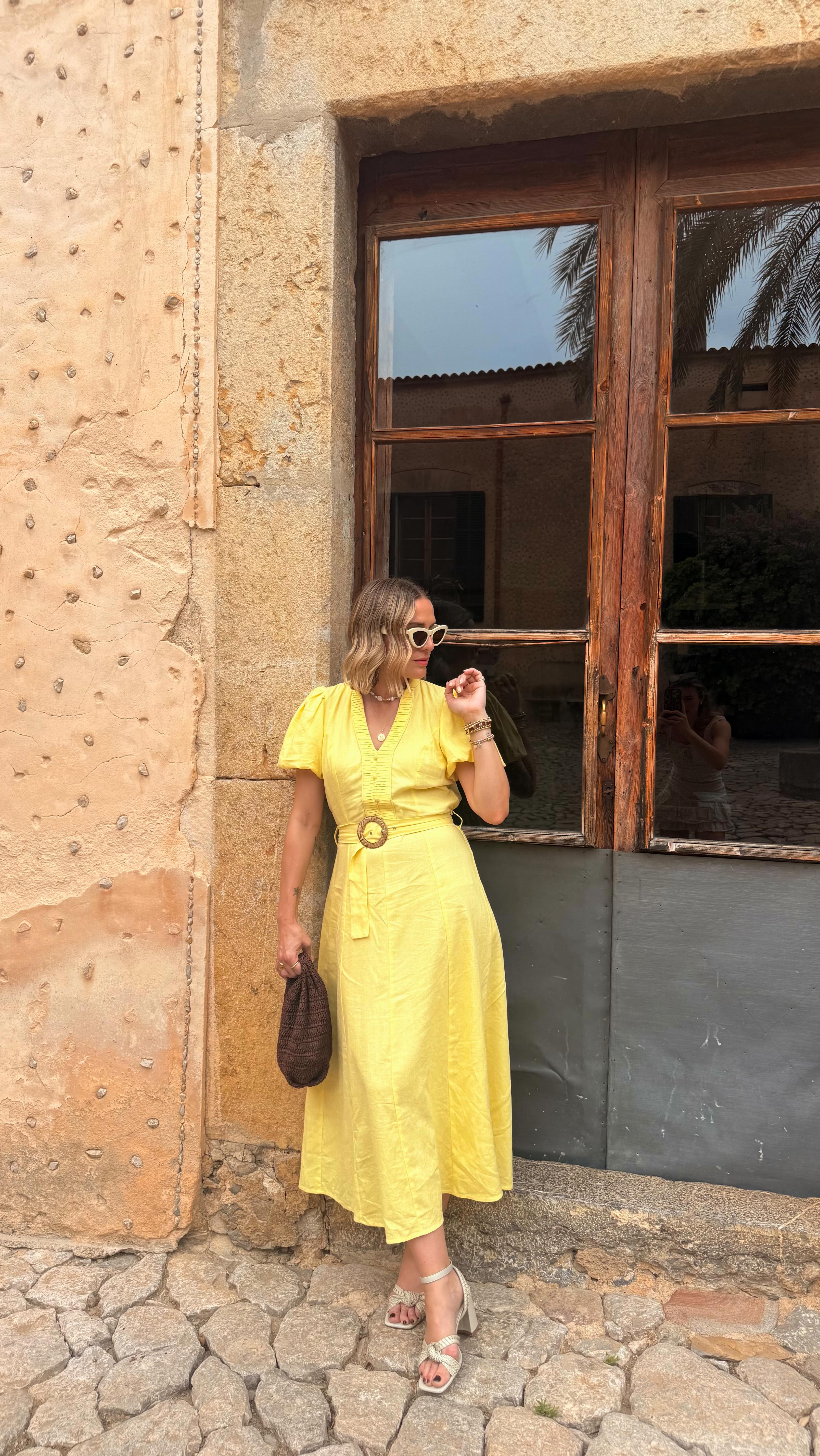 Instagram post by an influencer for Love & Roses. Caption reads: Playing dress up in the Mallorcan sunshine in the....