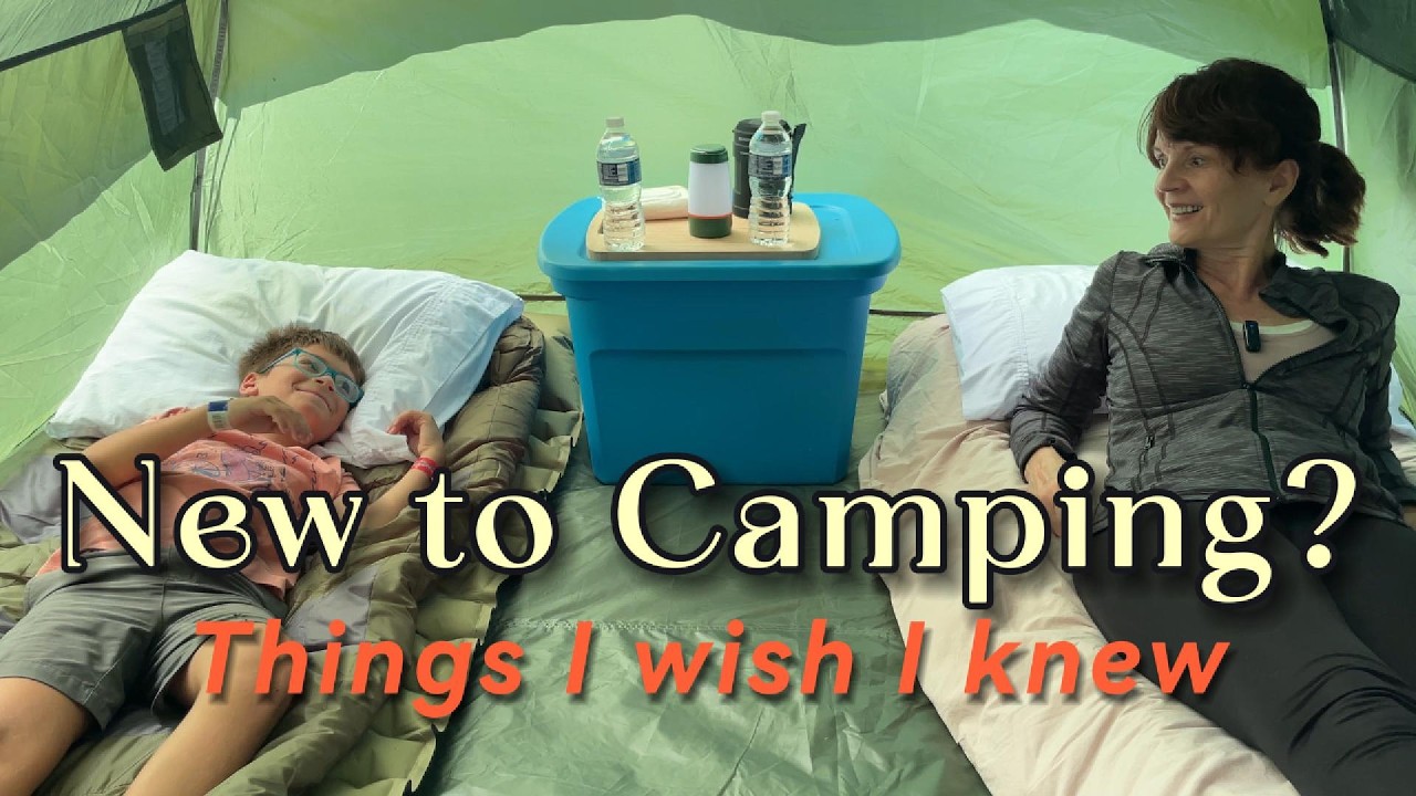 YouTube post by @BecomingMe64 for Bob and Brad. Caption reads: Tent Camping Doesn’t Have to Be Uncomfortable! My....