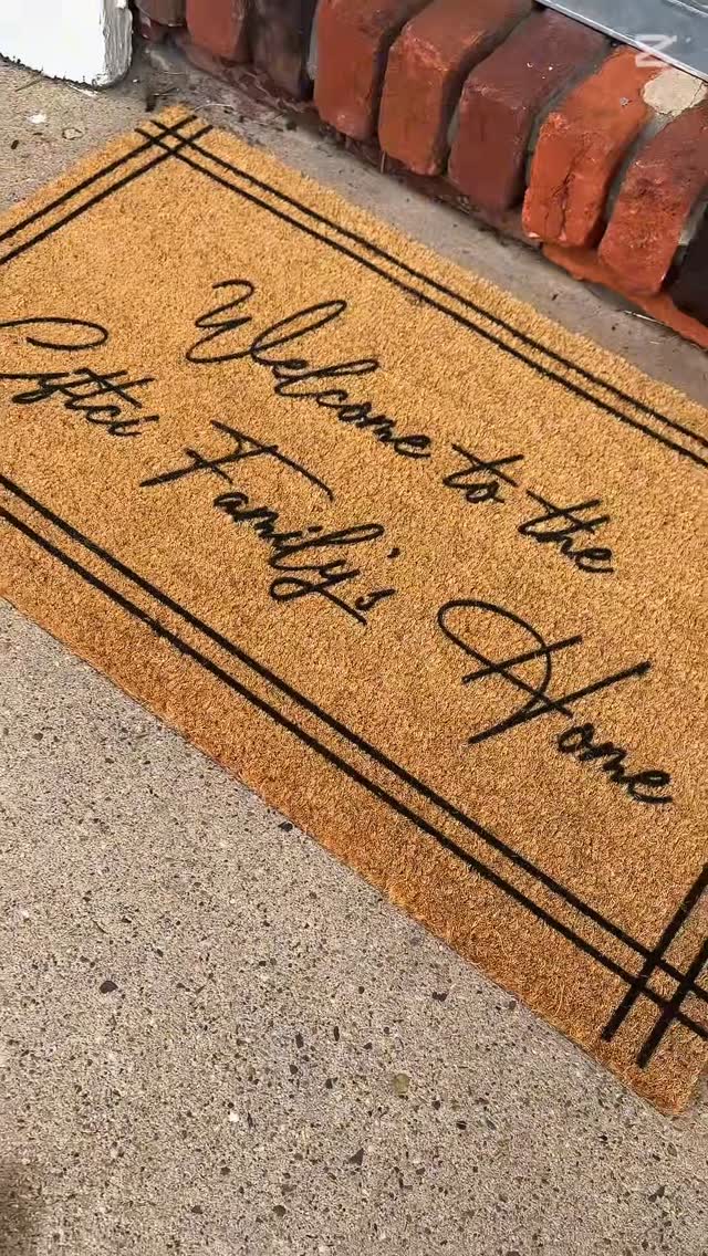 Instagram post by @isnur.usa for CocoMatsNMore. Caption reads: 🏡✨
This doormat added the perfect touch to our....