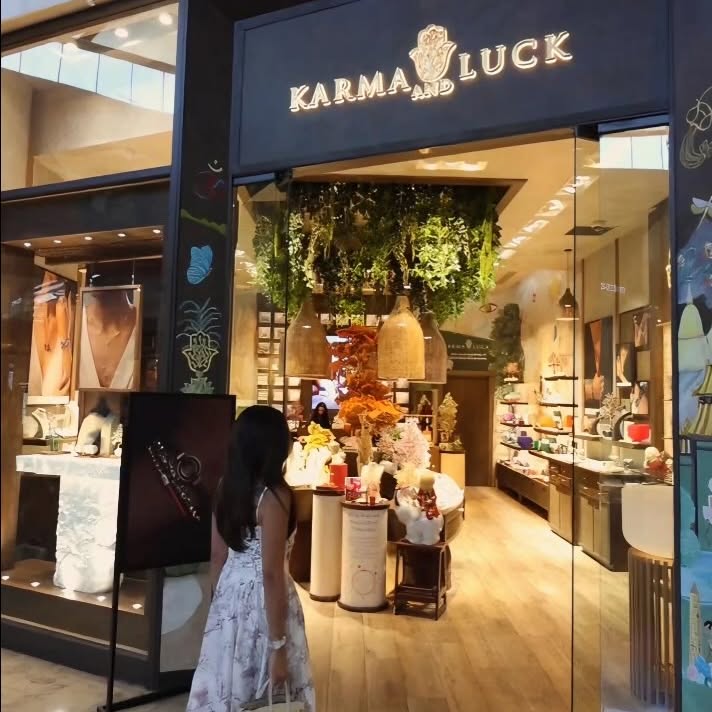Instagram post by @lasvegastips for Karma And Luck. Caption reads: “Come shop with me at Karma and Luck — one of the....