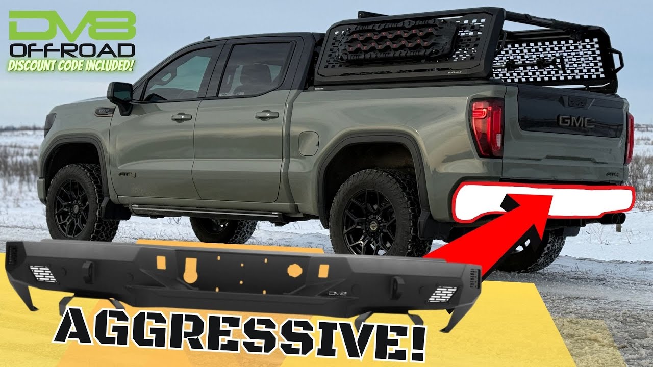 YouTube post by @Donslife for DV8 Offroad. Caption reads: Ultimate DV8 Spec Series Rear Bumper Install –....