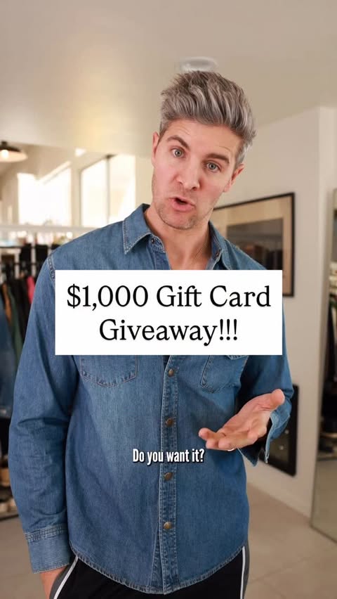 Instagram post by @parkeryorksmith for Billy Reid. Caption reads: Who wants a $1,000 @billy_reid gift card? Here’s....
