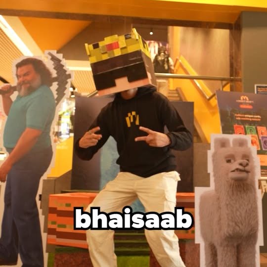 Instagram post by @senpaispideryt for McDonald's India. Caption reads: Straight outta the Nether and into McDonald’s!....