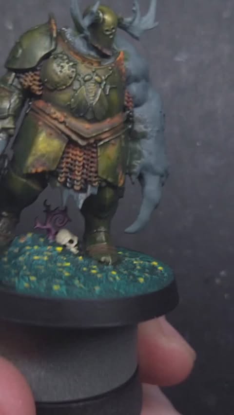 Instagram post by @thepaintingcoach for AK-Interactive. Caption reads: Easy rust in just 3 colours using....