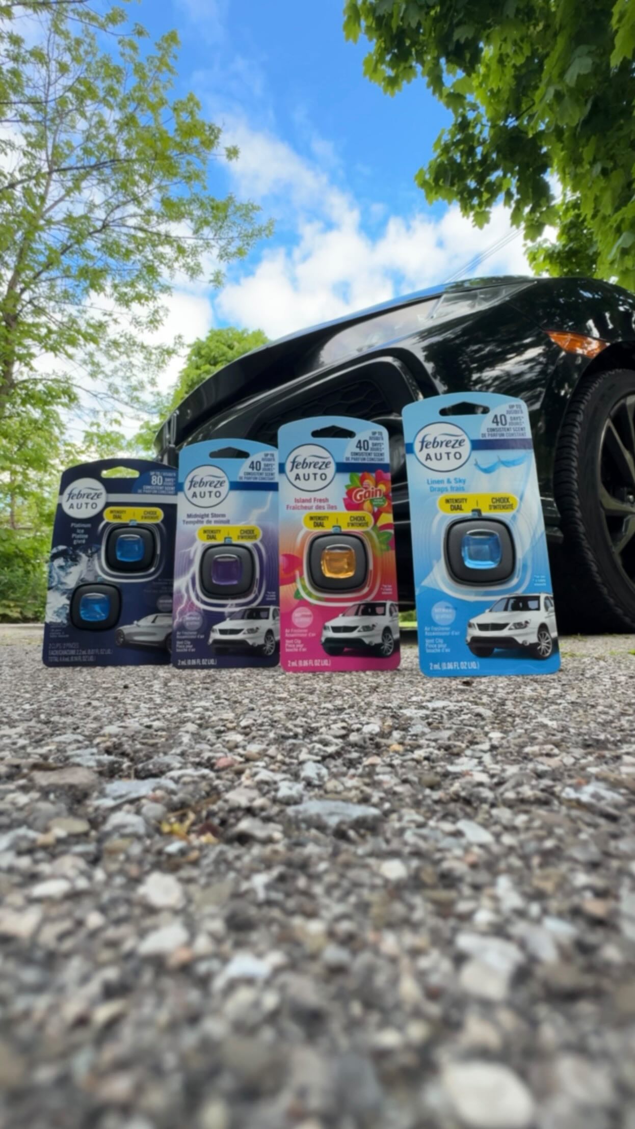 Instagram post by @livingonaloonie for Febreze. Caption reads: NEW CONTEST! 

I’ve partnered with Febreze Auto to....