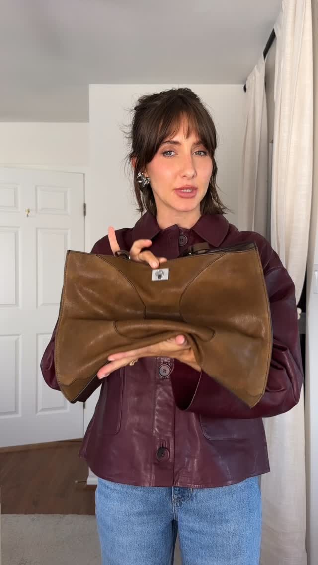 Instagram post by @ambervscott for Zadig&Voltaire. Caption reads: slouchy & structural coexisting in 1 bag....