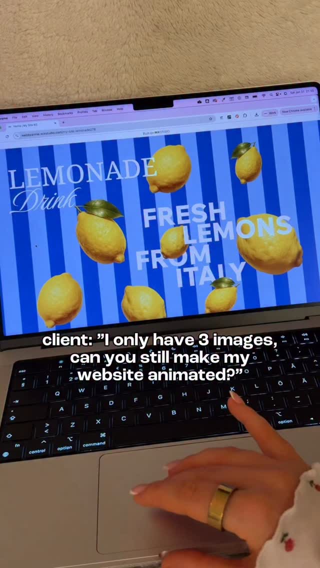 Instagram post by @online.by.annie for Wix Studio. Caption reads: [...] it yourself 🥰 All you need is a free....