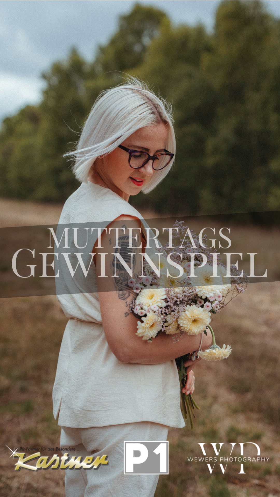 Instagram post by @p1.style for Pandora. Caption reads: 🌸 MUTTERTAGS - GEWINNSPIEL 🌸

Sonntag ist....